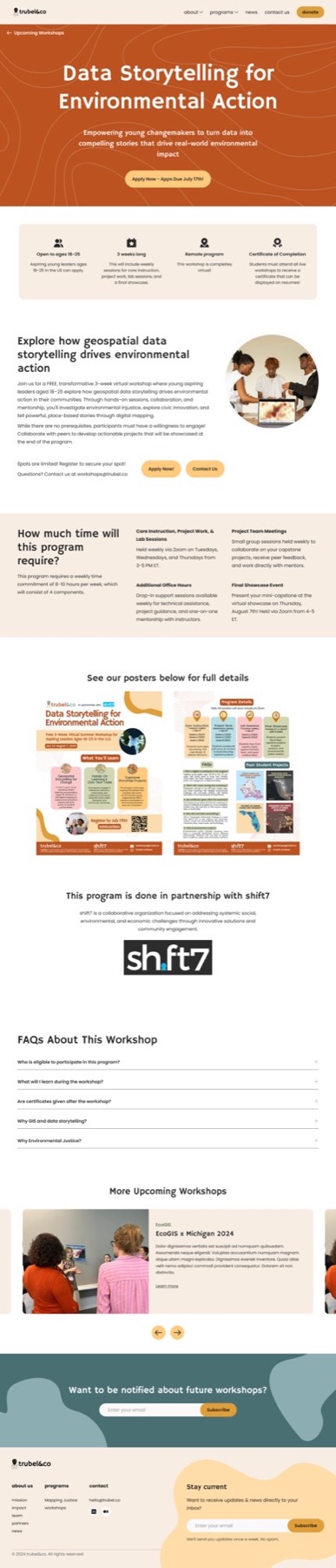 Upcoming Workshops high-fidelity design version 1